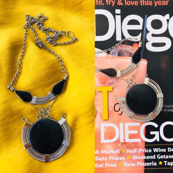 Beautiful PERUVIAN Chandelier NECKLACE - Picture 2 of 5